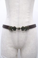axes femme / クラシカルチャイナゴムベルト  グリーン Y-25-05-14-010-AX-ZA-SZ-ZY