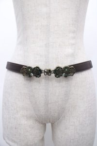 axes femme / クラシカルチャイナゴムベルト  グリーン Y-25-05-14-010-AX-ZA-SZ-ZY
