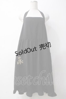画像1: m petit by misako / NINA'Sコラボ エプロン  黒 Y-25-05-14-089-LO-OP-SZ-ZY