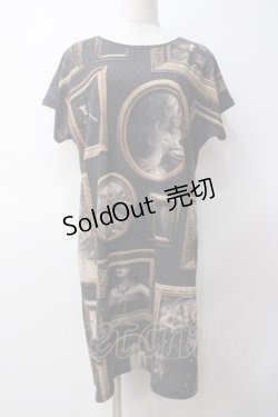 画像1: abilletage / FrameシリーズTシャツワンピース  黒 Y-25-05-14-090-GO-OP-SZ-ZY