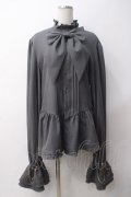 Princess Chronicles / 黒兎のお嬢様リボンブラウス 2XL グレー Y-25-05-14-092-PU-BL-SZ-ZY