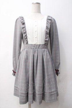 画像1: Secret Honey / チェック柄ピンタックヨークワンピース 2 グレー Y-25-05-14-093-CA-OP-SZ-ZY