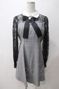 Ank Rouge / デコルテ開きレース切り替えワンピース M 黒 Y-25-05-14-096-CA-OP-SZ-ZY