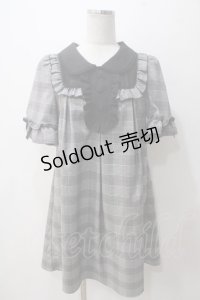 Secret Honey / チェックフリルワンピース 2 グレー Y-25-05-14-098-CA-OP-SZ-ZY