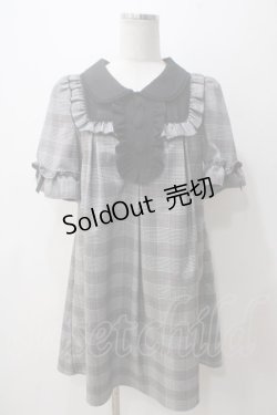 画像1: Secret Honey / チェックフリルワンピース 2 グレー Y-25-05-14-098-CA-OP-SZ-ZY