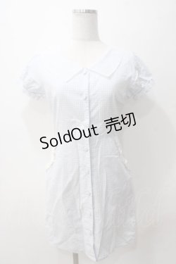 画像1: Ank Rouge / ギンガムシャツワンピース M サックス Y-25-05-14-104-CA-OP-SZ-ZY