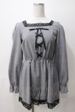 画像1: 【SALE】Ank Rouge / チェック柄スピンドルコンビネゾン M グレー Y-25-05-14-105-CA-OP-SZ-ZT016 (1)