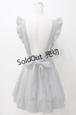画像2: Ank Rouge / チェック柄フリルサロペットワンピース M グレー Y-25-05-14-110-CA-OP-SZ-ZY