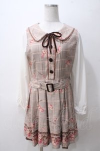 LIZ LISA / グレンチェックローズワンピース 0 ブラウン Y-25-05-14-114-LO-OP-SZ-ZT264