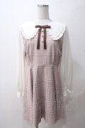 Ank Rouge / Bigフリルカラーチェックワンピース M ピンク Y-25-05-14-115-CA-OP-SZ-ZY