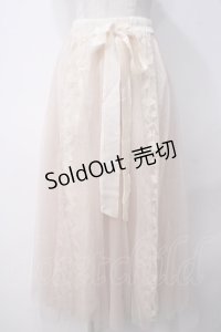 axes femme / フラワーレース×チュールスカート M ベージュ Y-25-05-14-118-AX-SK-SZ-ZI