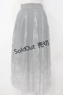 画像2: axes femme /  グラデレースサーキュラースカート  グレー Y-25-05-14-121-AX-SK-SZ-ZY