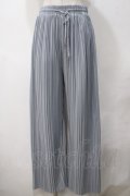 axes femme POETIQUE / プリーツパンツ M サックス Y-25-05-14-122-AX-PA-SZ-ZY