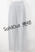 axes femme POETIQUE / プリーツパンツ M サックス Y-25-05-14-122-AX-PA-SZ-ZI