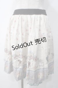 axes femme / メルヘン柄スカート M 生成り Y-25-05-14-123-AX-SK-SZ-ZY