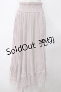 axes femme / プリーツフレアガウチョ M 淡ピンク Y-25-05-14-125-AX-PA-SZ-ZY