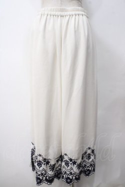 画像2: axes femme / 裾刺繍ワイドパンツ M 生成り Y-25-05-14-131-AX-PA-SZ-ZY