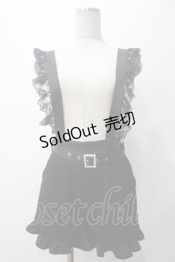 画像1: Ank Rouge / レースドッキングサス付きキュロット M 黒 Y-25-05-14-136-CA-PA-SZ-ZY
