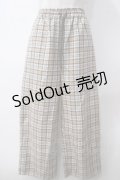 PUNK / チェックイージーワイドパンツ F キャメル Y-25-05-14-140-PU-PA-SZ-ZT113