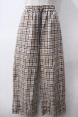 PUNK / チェックイージーワイドパンツ F キャメル Y-25-05-14-140-PU-PA-SZ-ZT113