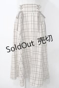 axes femme / 編上ミディ丈フレアスカート M ベージュ Y-25-05-14-144-AX-SK-SZ-ZY