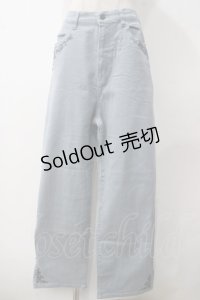 axes femme / バラ刺繍カラーデニムパンツ L ウォッシュ Y-25-05-14-146-AX-PA-SZ-ZY