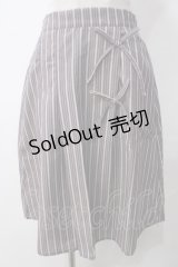 axes femme POETIQUE / ストライプリボンスカート M ワイン Y-25-05-14-149-AX-SK-SZ-ZI