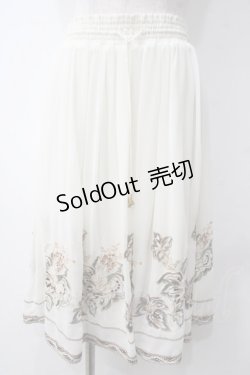 画像1: axes femme / 多配色刺繍スカート  オフ Y-25-05-14-155-AX-SK-AS-ZI