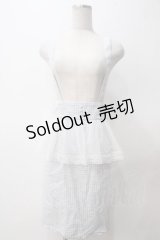 Ank Rouge / サス付きギンガムチェックペプラムレーススカート M サックス Y-25-05-14-158-CA-SK-SZ-ZY