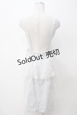画像2: Ank Rouge / サス付きギンガムチェックペプラムレーススカート M サックス Y-25-05-14-158-CA-SK-SZ-ZY