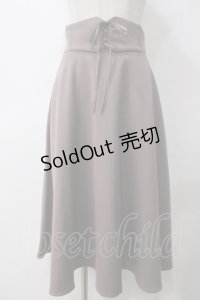 F&A / フロントレースアップフレアースカート F D/PURPLE Y-25-05-14-159-LO-SK-SZ-ZY