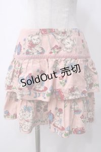 Emily Temple cute / パピープリントスカート  ピンク Y-25-05-14-161-ET-SK-SZ-ZY