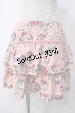 画像1: Emily Temple cute / パピープリントスカート  ピンク Y-25-05-14-161-ET-SK-SZ-ZY