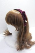 axes femme / ベロアリボンカチューシャ  ワイン Y-25-05-14-016-AX-AC-SZ-ZY