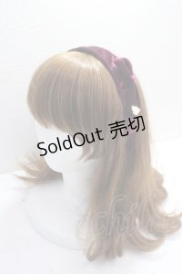axes femme / ベロアリボンカチューシャ  ワイン Y-25-05-14-016-AX-AC-SZ-ZT208-F001