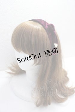 画像1: axes femme / ベロアリボンカチューシャ  ワイン Y-25-05-14-016-AX-AC-SZ-ZT208-F001