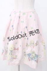 Emily Temple cute / カラフルTOYプリントスカート  ピンク Y-25-05-14-180-ET-SK-SZ-ZY