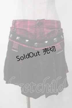画像1: ALGONQUINS / フラップ付きチェックパンツ  ピンク Y-25-05-14-183-AL-PA-SZ-ZY