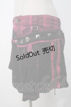 画像3: ALGONQUINS / フラップ付きチェックパンツ  ピンク Y-25-05-14-183-AL-PA-SZ-ZY