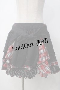 h.Jelly HONEY / チェック切替プリントスカート  黒 Y-25-05-14-184-HN-SK-SZ-ZY