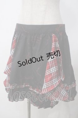 画像3: h.Jelly HONEY / チェック切替プリントスカート  黒 Y-25-05-14-184-HN-SK-SZ-ZY