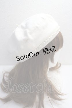 画像4: axes femme POETIQUE / パールデザインベレー帽  生成り Y-25-05-14-017-AX-SK-SZ-ZY