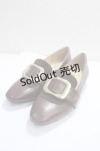 an another angelus / バッル使いローヒールシューズ S ブラウン Y-25-05-14-019-CA-SH-SZ-ZY