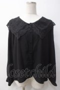 Ank Rouge / セーラーブラウス M 黒 Y-25-05-14-024-CA-BL-SZ-ZY