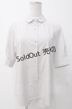 画像1: F i.n.t / リボンタイ付きスモールカラー5分袖シャツ F ラベンダー Y-25-05-14-028-CA-BL-SZ-ZY