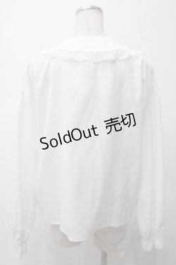 画像2: Secret Honey / 王冠刺繍レースブラウス 2 白 Y-25-05-14-031-CA-BL-SZ-ZY