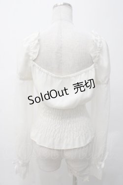 画像2: BPN / シャーリングブラウス M 白 Y-25-05-14-034-GO-BL-SZ-ZY