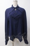 Princess Chronicles / 男爵令嬢のリボン刺繍ブラウス L ネイビー Y-25-05-14-035-PU-BL-SZ-ZY