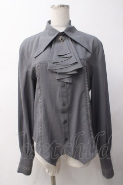 画像1: Princess Chronicles / 男爵令嬢のリボン刺繍ブラウス M グレー Y-25-05-14-037-PU-BL-SZ-ZY