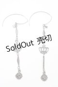 BPN / クラウン&チェーンピアス  黒 Y-25-05-16-001-GO-AC-SZ-ZY